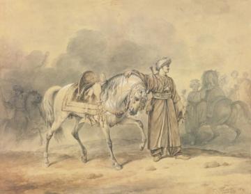 A Mameluk Leading His Horse Artwork by Antoine Charles Horace Vernet