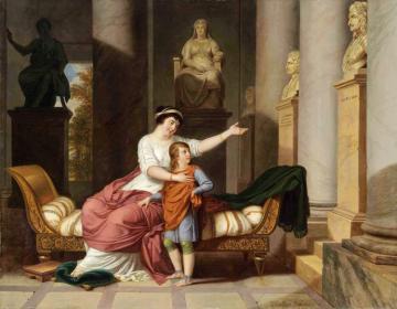 Princess Anna Alexandrovna Galitzine Teaching Her Eldest Son Prince Andrei Borisovich Galitzine The Virtues Of His Ancestors, 1794 Artwork by Louis Gauffier