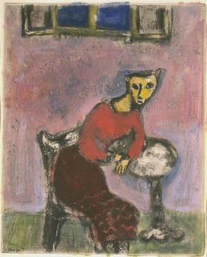 The Cat Transformed Into A Woman, C.1928-31-1947 Artwork by Marc Chagall