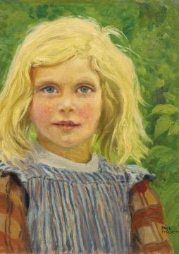 Portrait Of A Young Girl Artwork by Paul Gustave Fischer