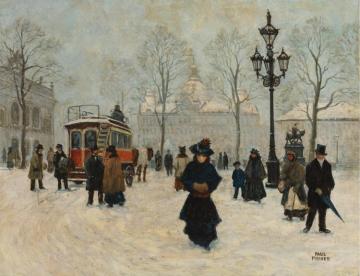 A Winter Stroll In Kongens Nytorv, Copenhagen Artwork by Paul Gustave Fischer