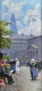 The Flower Seller Artwork by Paul Gustave Fischer