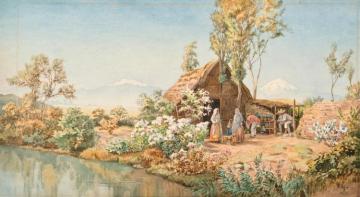 A Landscape With Mountain Lakes Artwork by Paul Gustave Fischer