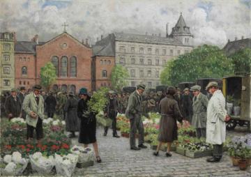 The Flower Market Artwork by Paul Gustave Fischer