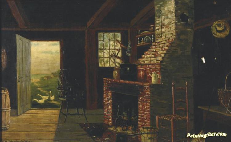 Old Kitchen In Kennebunkport, Me Artwork by Frank Henry Shapleigh