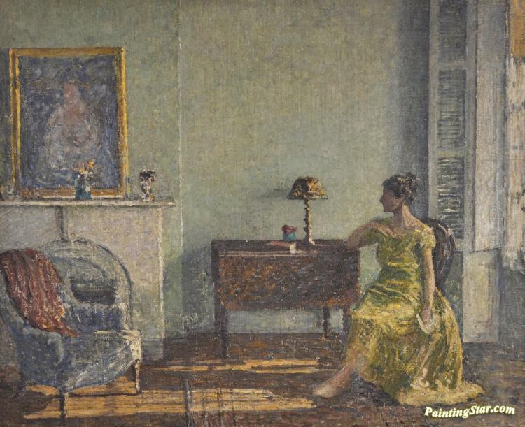 Sunny Room, Model Posing Artwork by Helen M. Turner