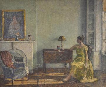 Sunny Room, Model Posing Artwork by Helen M. Turner