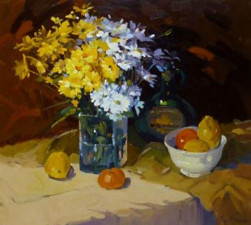 Golden Buttons Artwork by Helen M. Turner