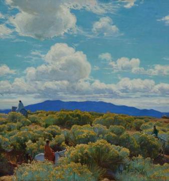 Through The Greasewood, 1922 Artwork by E. Martin Hennings