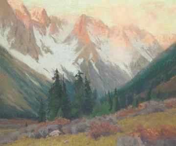 Continental Divide, Sunrise Artwork by Charles Partridge Adams