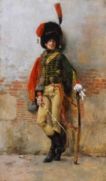 Soldier With Sabre And Crop Artwork by Francois Flameng