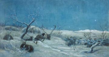 Polarnatt Med Same Och Renhjord, 1898-1898 Artwork by Johan Tiren