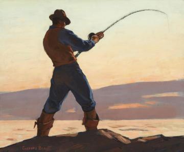 Sea Bass Fisherman, Circa 1928 Artwork by Gifford Beal