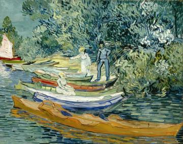 Bank Of The Oise At Auvers,1890 Artwork by Vincent Van Gogh