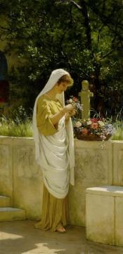 Arranging Flowers Artwork by Stefan Bakalowicz