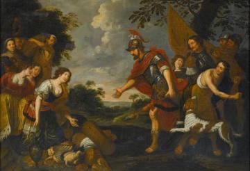 The Meeting Of David And Abigail Artwork by Theodoor Rombouts