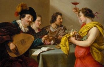 Musical Company With Bacchus, C. 1630 Artwork by Theodoor Rombouts