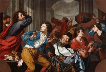 Christ Driving The Money-changers From The Temple Artwork by Theodoor Rombouts
