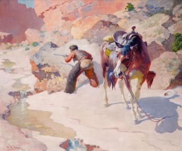 Renegade At Bay, 1941 Artwork by William Robinson Leigh