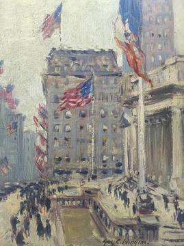 Flag Day, 42nd & 5th Ave, Ny 1919 Artwork by Guy Wiggins