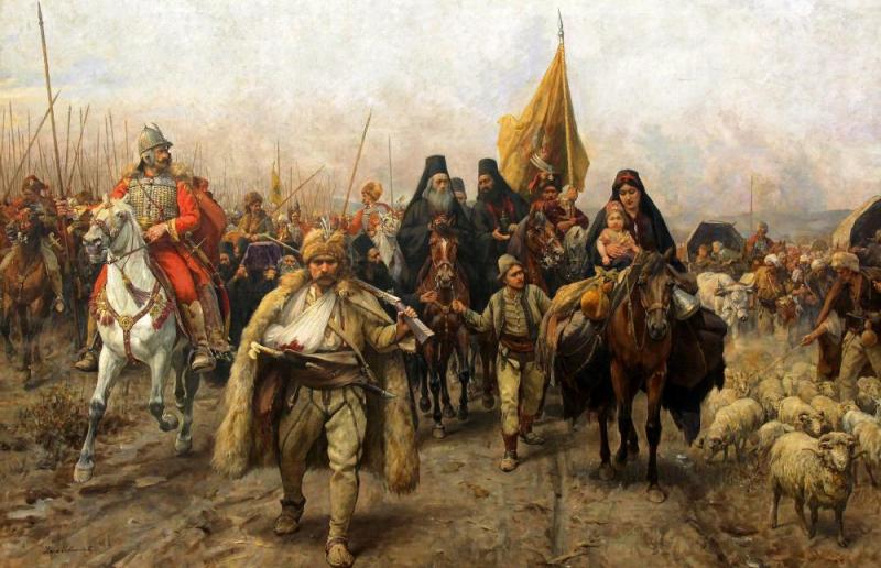 Migration Of The Serbs (seoba Srba) Artwork by Paja Jovanovic