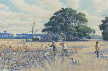 Covey In The Corn Field Artwork by Aiden Lassell Ripley