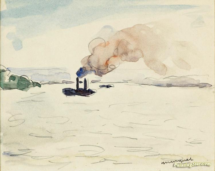Bateaux Sur La RiviÈre Artwork by Albert Marquet