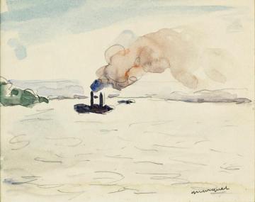 Bateaux Sur La RiviÈre Artwork by Albert Marquet