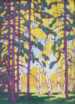 Algonquin Birches Artwork by Lawren Stewart Harris