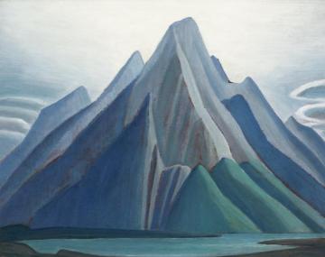 Mountain Sketch Xci (mountain On The Athabasca River) Artwork by Lawren Stewart Harris