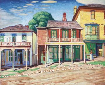 Street In Barrie, Ont Artwork by Lawren Stewart Harris