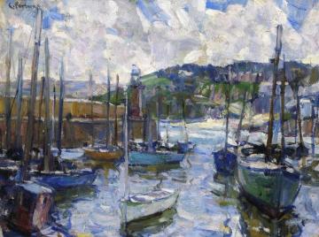 St. Ives Harbor, Circa 1923 Artwork by E. Charlton Fortune
