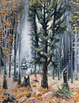 Hemlock In November, 1947-66 Artwork by Charles Burchfield