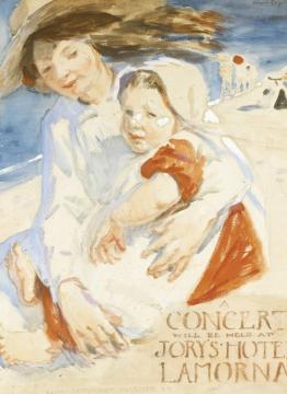 On The Beach Artwork by Dame Laura Knight