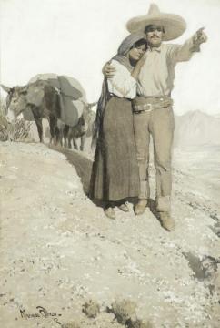 Mexican Man And Woman, 1912 Artwork by Maynard Dixon