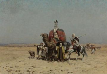 Danger In The Desert Artwork by Alfred Wordsworth Thompson