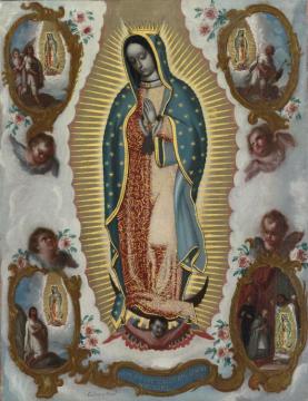Nuestra SeÑora De Guadalupe Con Las Apariciones Artwork by Miguel Cabrera
