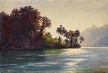 Lake Scene, 1851 Artwork by Robert Zund