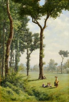 Eichwaldlichtung Clearance In An Oak Forest Artwork by Robert Zund