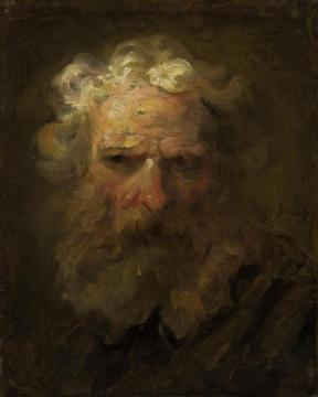 Head Of An Old Man Artwork by Jean Honore Fragonard