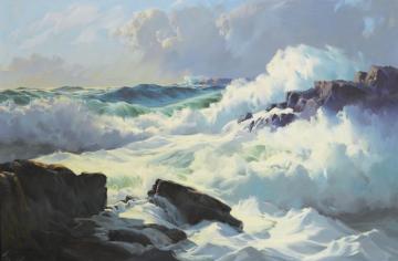 Breaking Surf Artwork by Frederick Judd Waugh