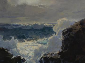 Breaking Waves Artwork by Frederick Judd Waugh