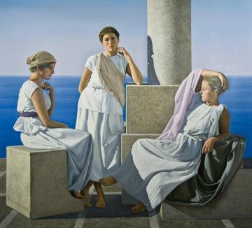 Three Grecian Women, 1983 Artwork by David Ligare