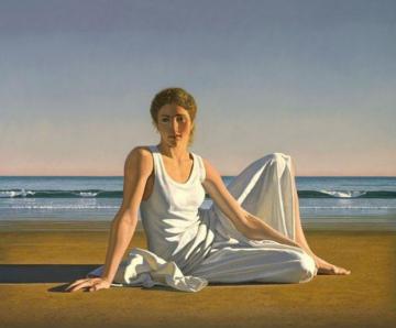 The Woman Sitting On The Beach Artwork by David Ligare