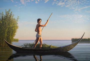The Cane Gatherer, (qanu), 2014 Artwork by David Ligare