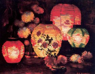 Japanese Lanterns Artwork by Marguerite Pearson
