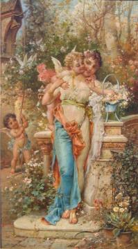Spring Love Artwork by Hans Zatzka