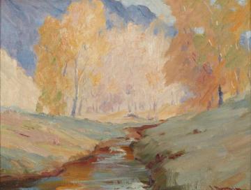Landscape With Creek Artwork by Jean Mannheim