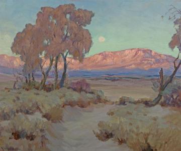 Moonrise, Coachella Valley Artwork by Jean Mannheim