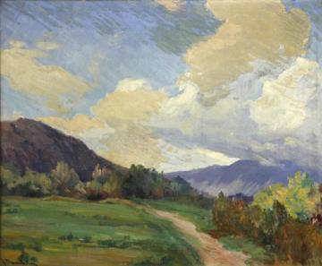 Path Through A Mountain Landscape Artwork by Jean Mannheim